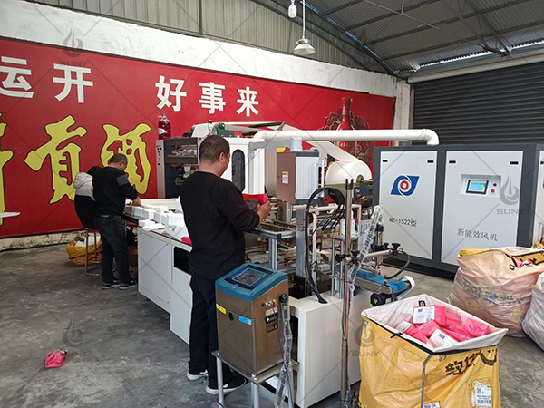 Pingdingshan customer cotton soft towel production line