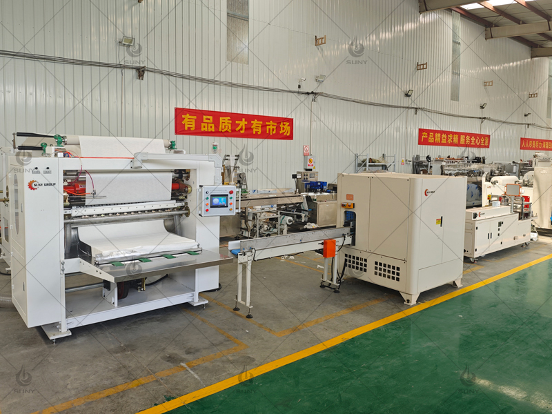 Facial Tissue Cutting and Packing Machine